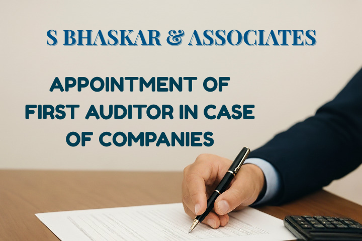 Appointment of First Auditor cover
